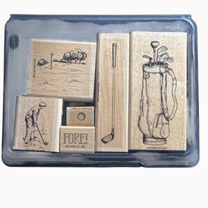 Stampin Up Fore Golf-Themed Rubber Stamp Set